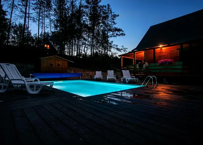 Prázdninový dům Caloroczny Jeleniowka Na Kaszubach Z Balia Na Wylacznosc,wspolny Basen I Bilard Z Domkiem Sowka - Ostrowite Lesna Dolina