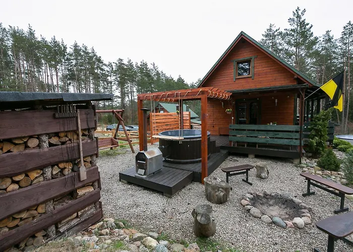 Caloroczny Jeleniowka Na Kaszubach Z Balia Na Wylacznosc,wspolny Basen I Bilard Z Domkiem Sowka - Ostrowite Lesna Dolina Prázdninový dům Sulęczyno